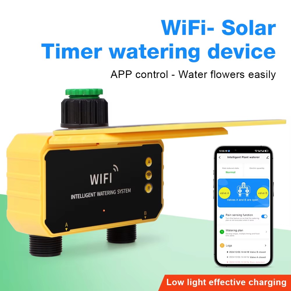 Smart Garden Tools - 1/2 Uitgangen WIFI Zonne-irrigatie Timer Controller