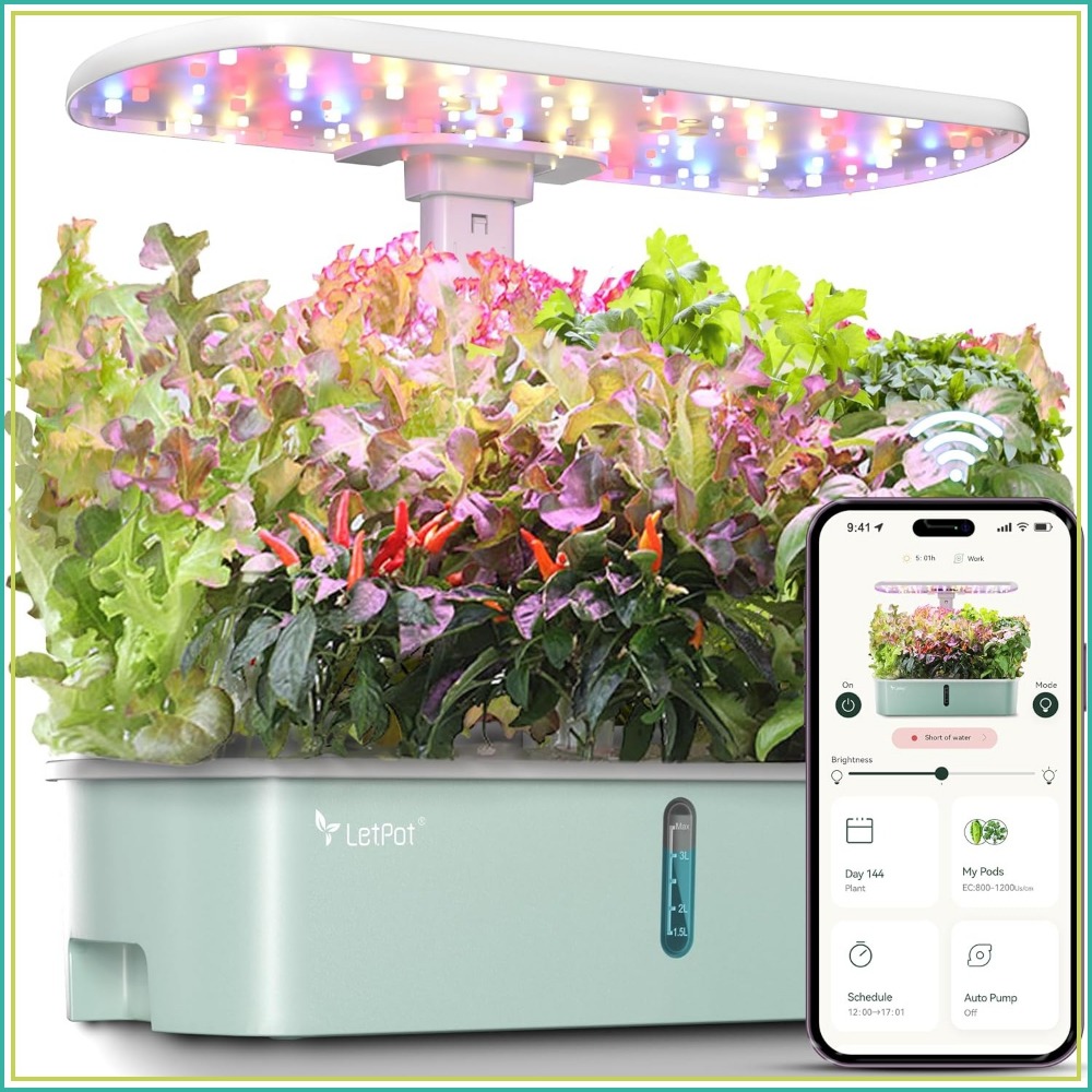 Smart Pod Garden - Slim hydrocultuursysteem, WiFi/app-gestuurd, 10 podden, 24W