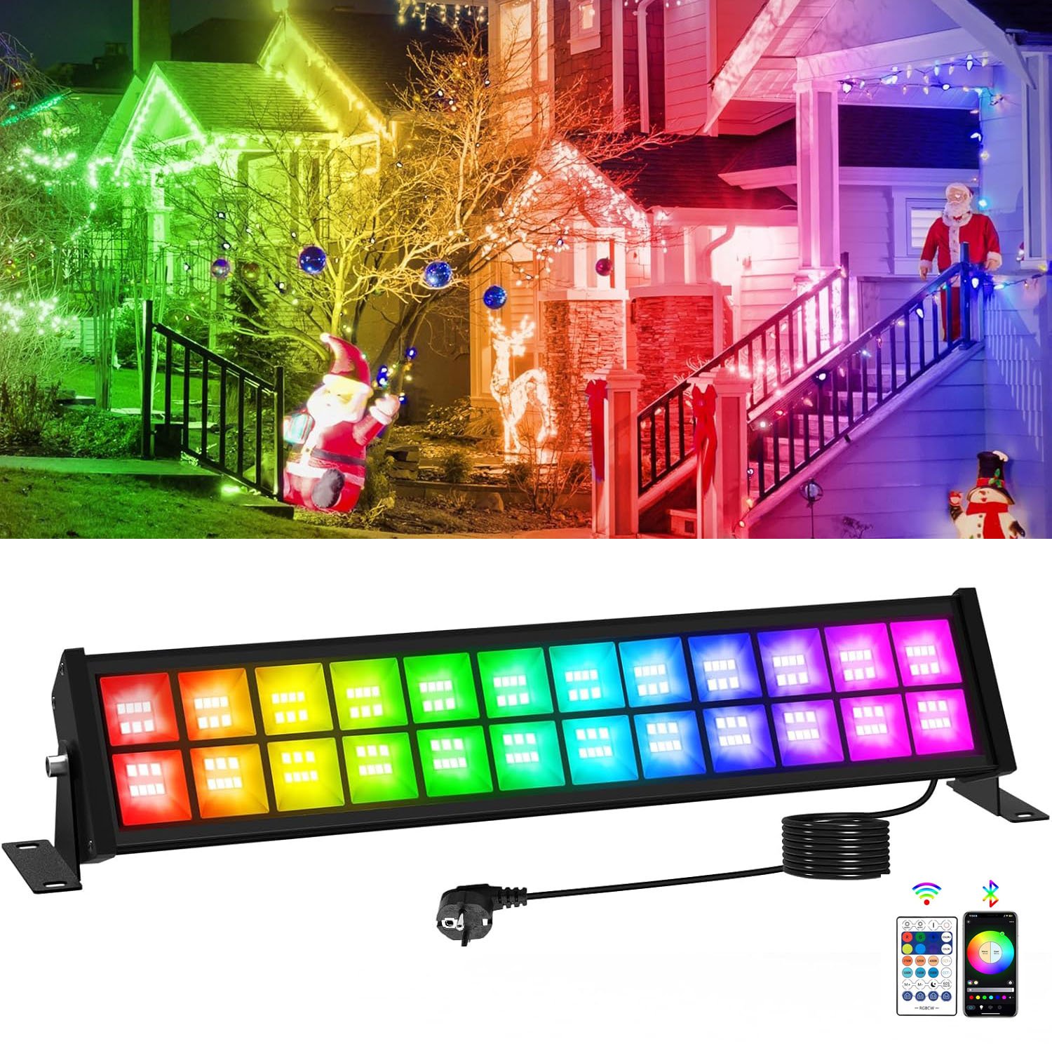 Smart Garden Uk - 50/72W RGB LED Schijnwerper Bar Met