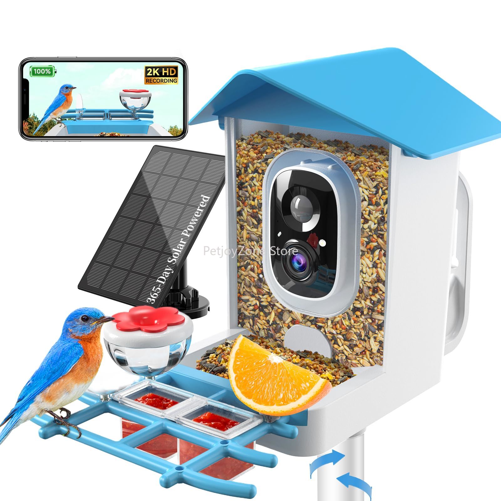 Smart Bird Feeder Camera - Slimme Vogelvoederbak Camera 2K Live Stream
