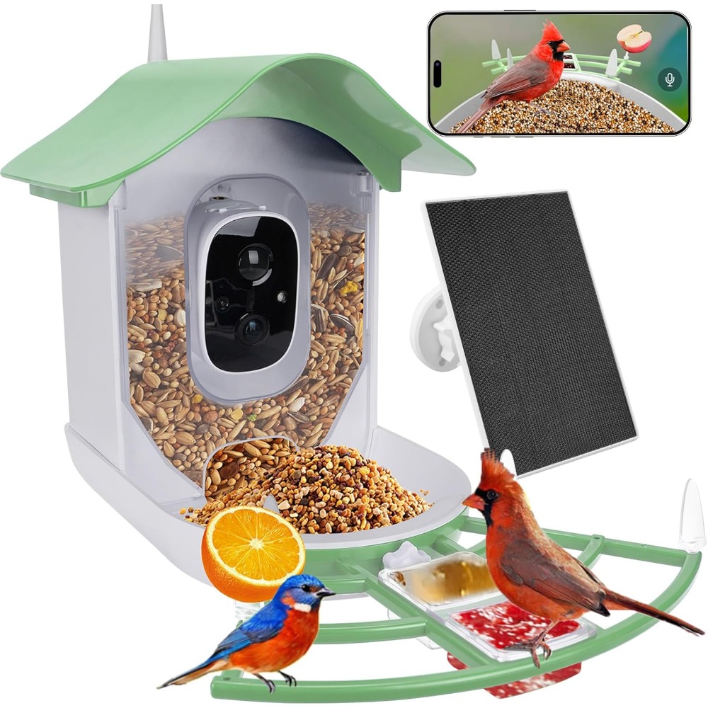 Slimme vogelvoeder op zonne-en - Smart Bird Feeder Camera recensie en prijs