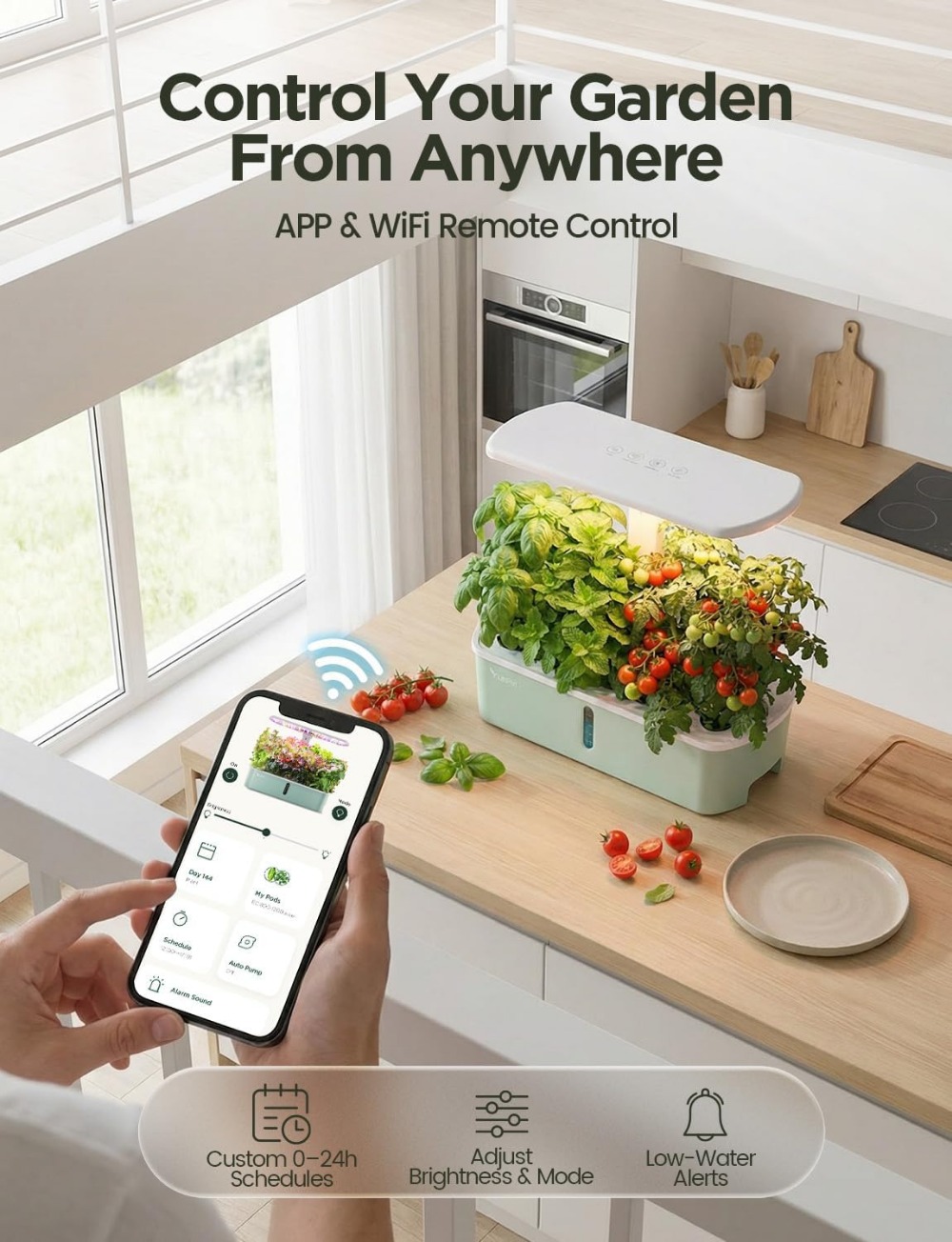 Slim hydrocultuursysteem, WiFi - Smart Pod Garden recensie en prijs