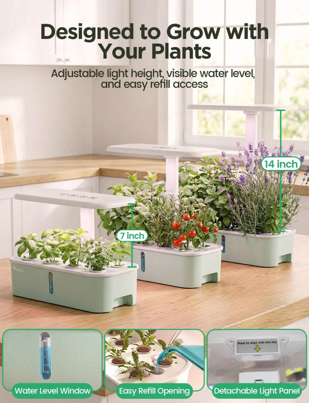 Slim hydrocultuursysteem, WiFi - Smart Pod Garden recensie en prijs