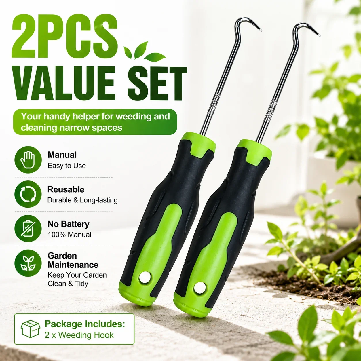 2 Stuks Handmatige Wieden Haak - Smart Garden Edging recensie en prijs