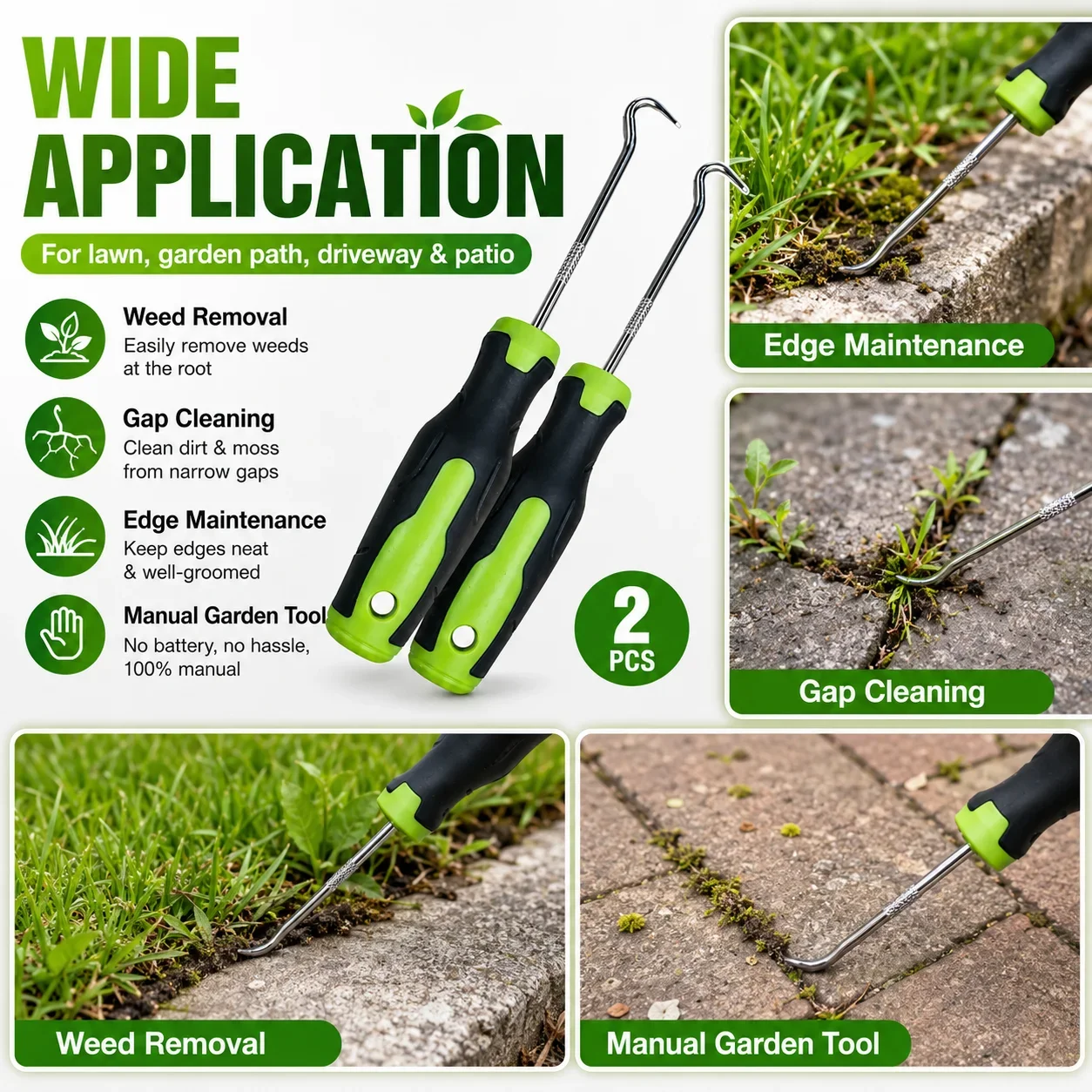 2 Stuks Handmatige Wieden Haak - Smart Garden Edging recensie en prijs